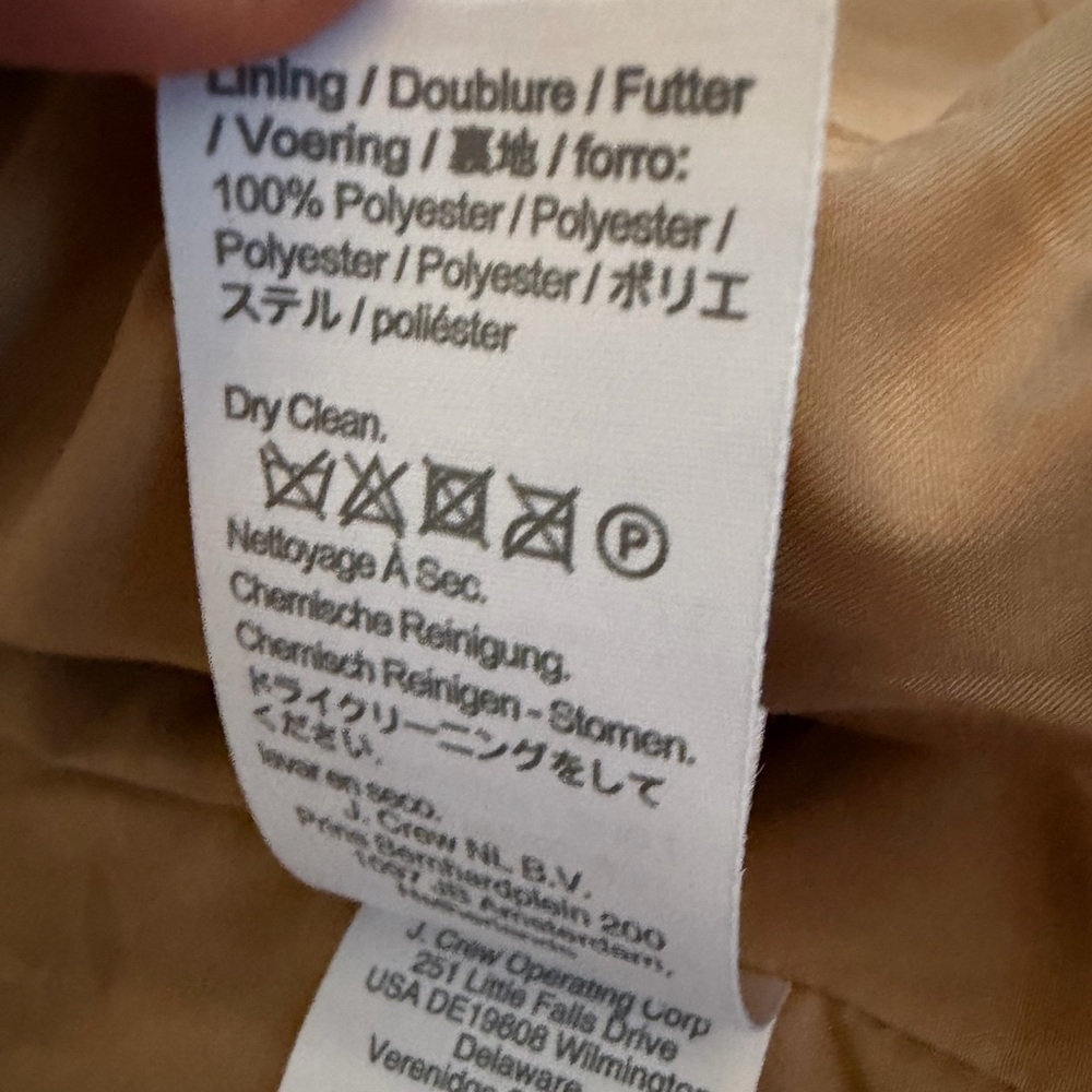 J. Crew NWT Women's‎ Wool Blend City Coat in Sandstone Beige Size 20 - Picture 10 of 12